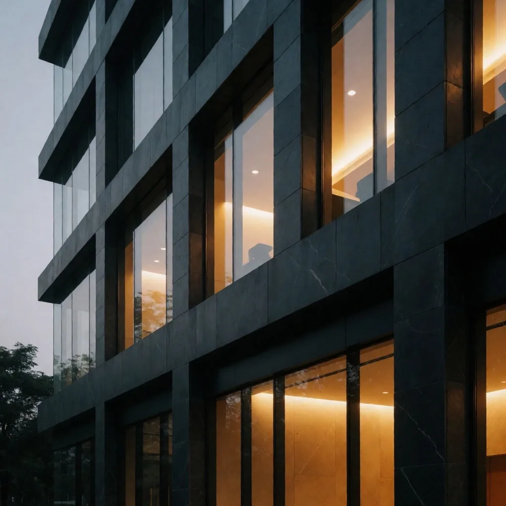Pria Optimal Jakarta office building at dusk